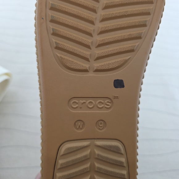 Crocs Womens Brooklyn Woven Buckle Chalk White Platform Sandals Shoes Size 9 - Picture 11 of 12